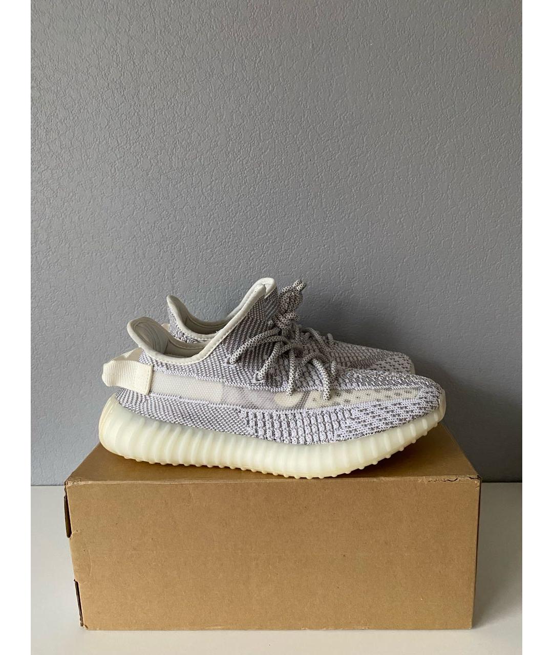 ADIDAS YEEZY Белые текстильные кроссовки, фото 2
