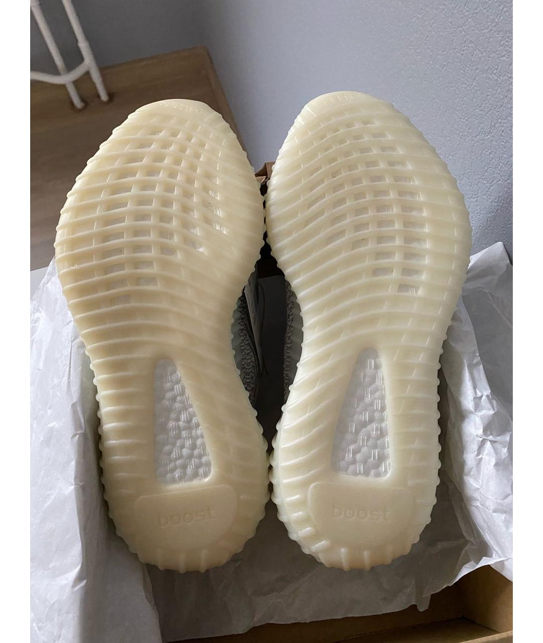 ADIDAS YEEZY Белые текстильные кроссовки, фото 4