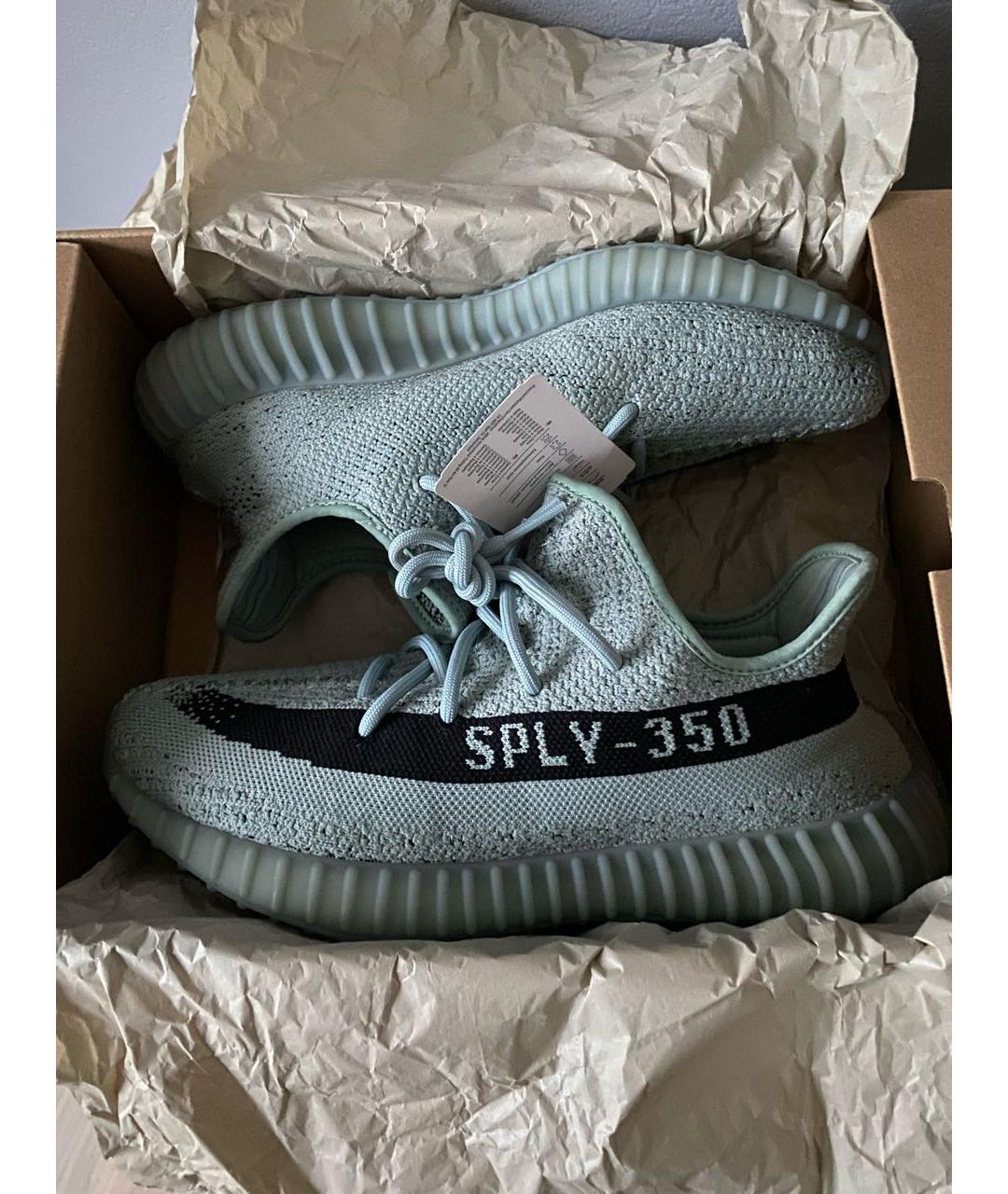 ADIDAS YEEZY Голубые текстильные кроссовки, фото 2