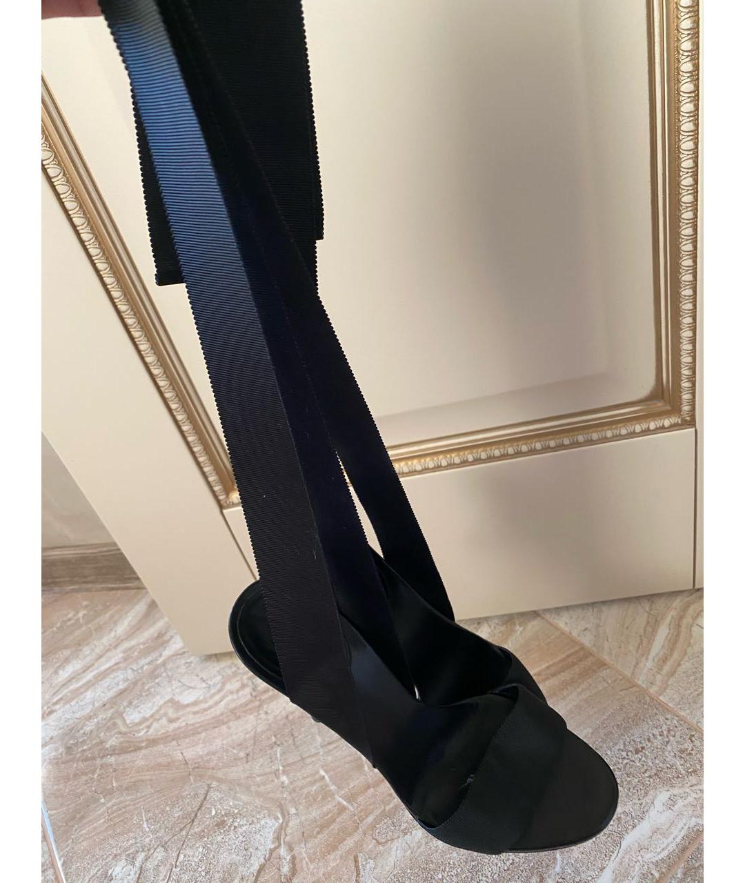GUCCI Черные кожаные босоножки, фото 8