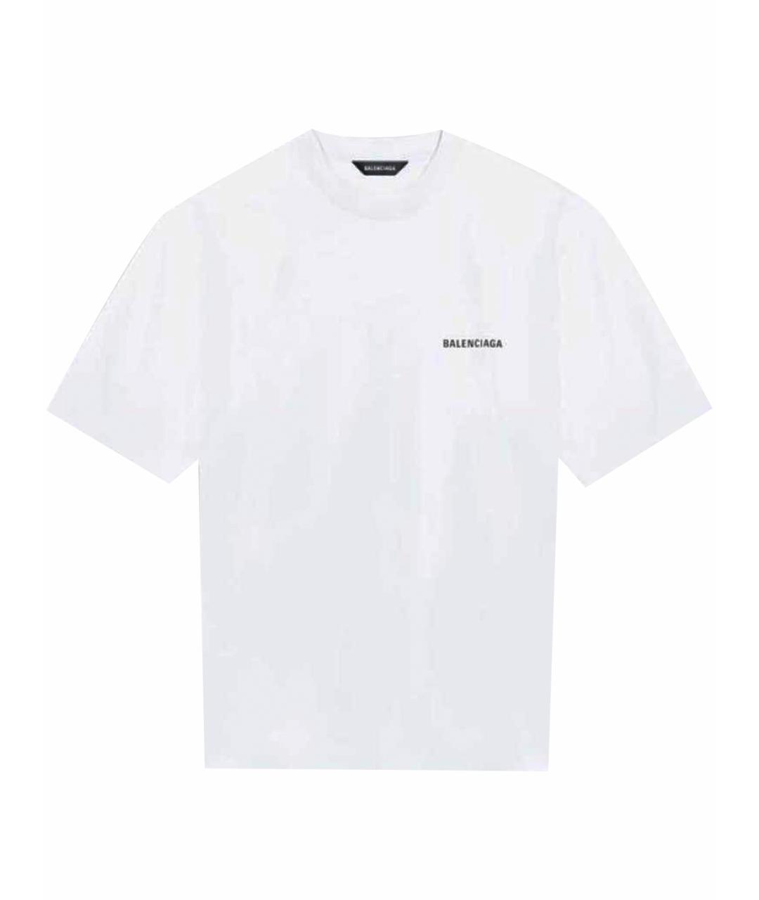 BALENCIAGA Белая хлопковая футболка, фото 1