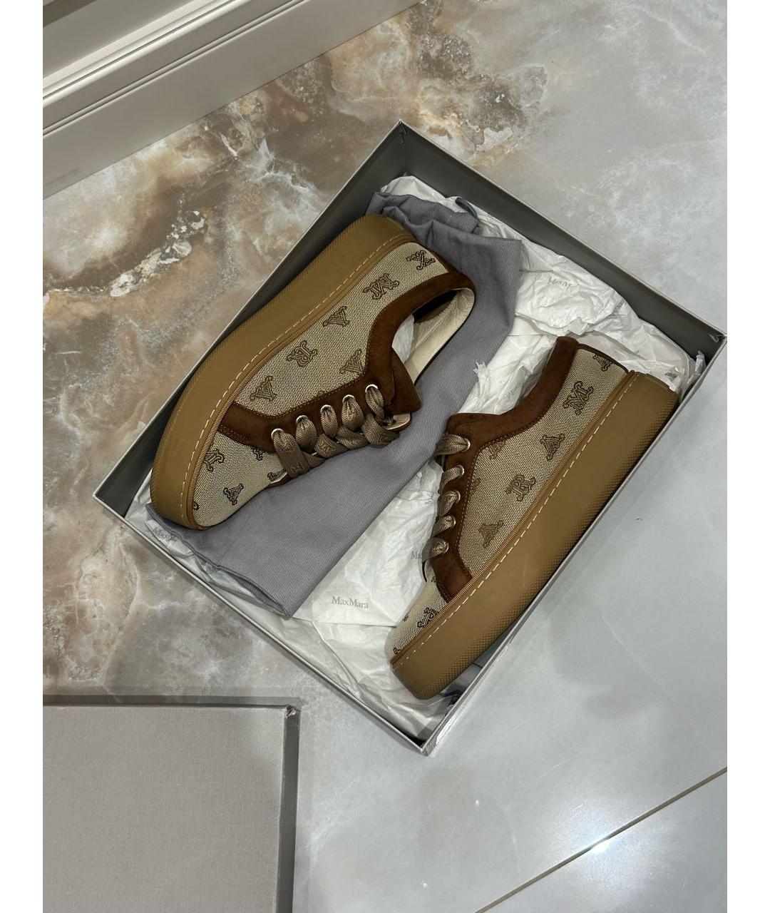 MAX MARA Бежевые кеды, фото 9