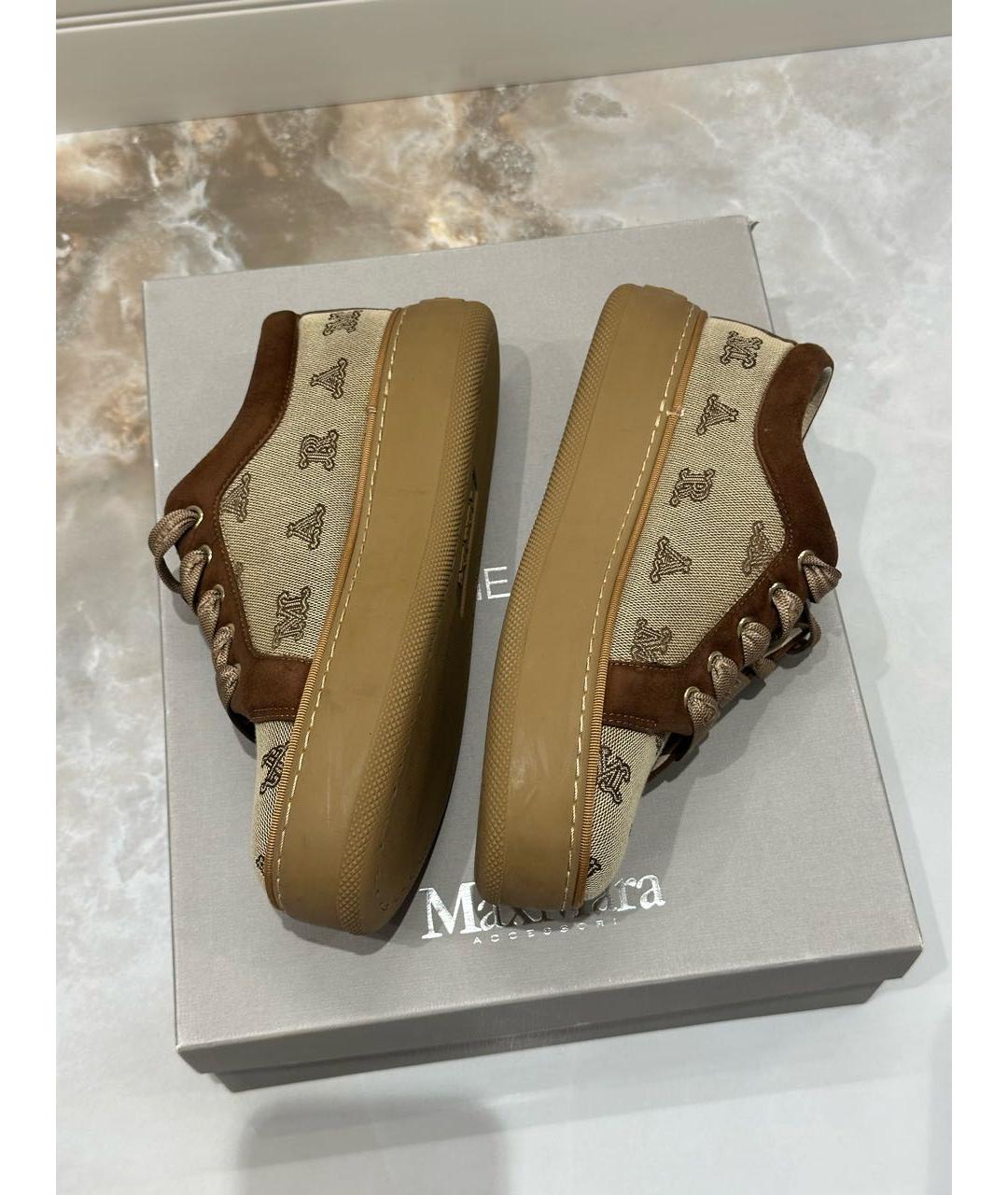 MAX MARA Бежевые кеды, фото 7