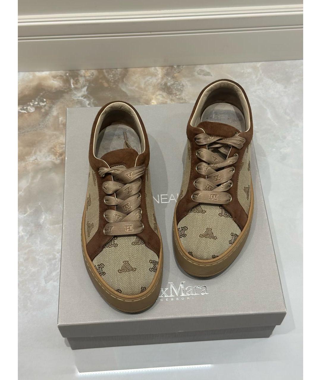 MAX MARA Бежевые кеды, фото 8
