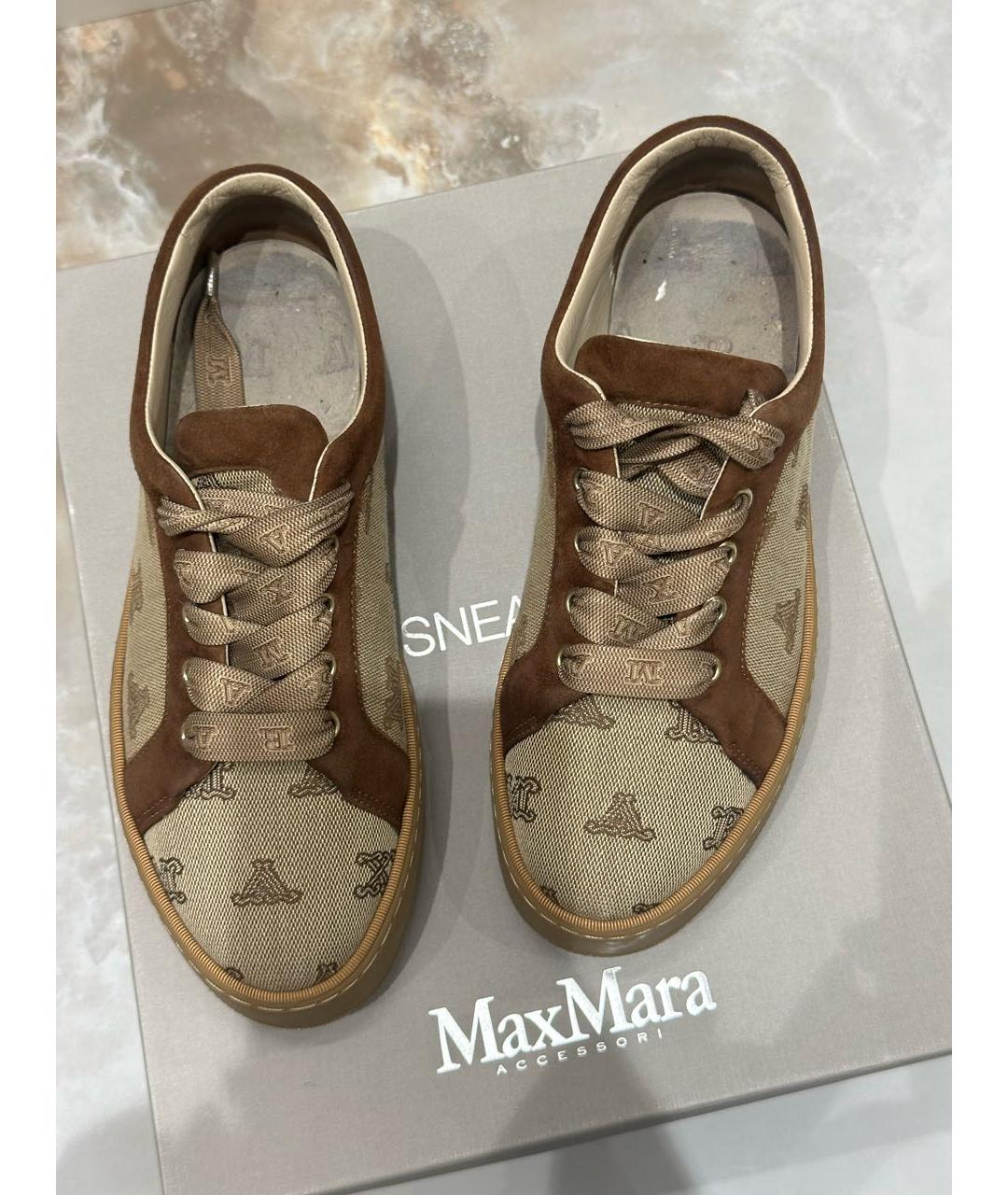 MAX MARA Бежевые кеды, фото 3