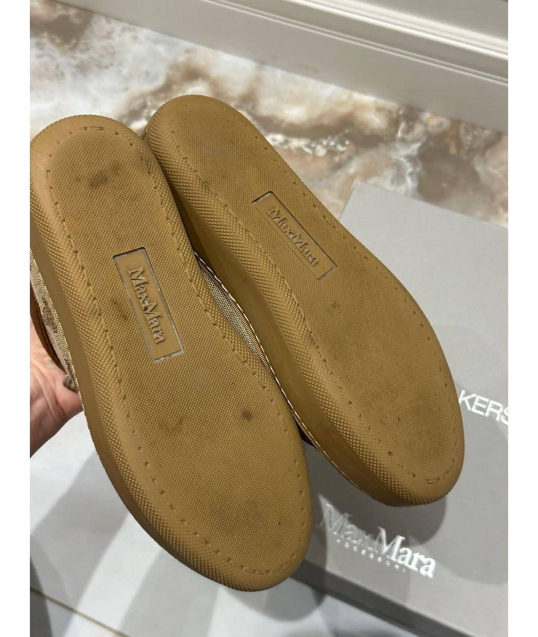 MAX MARA Бежевые кеды, фото 5