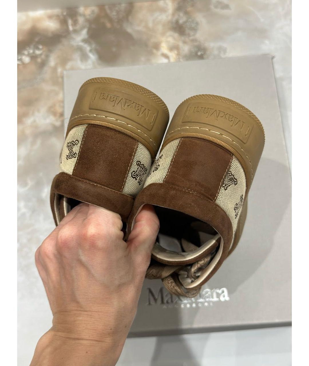 MAX MARA Бежевые кеды, фото 4