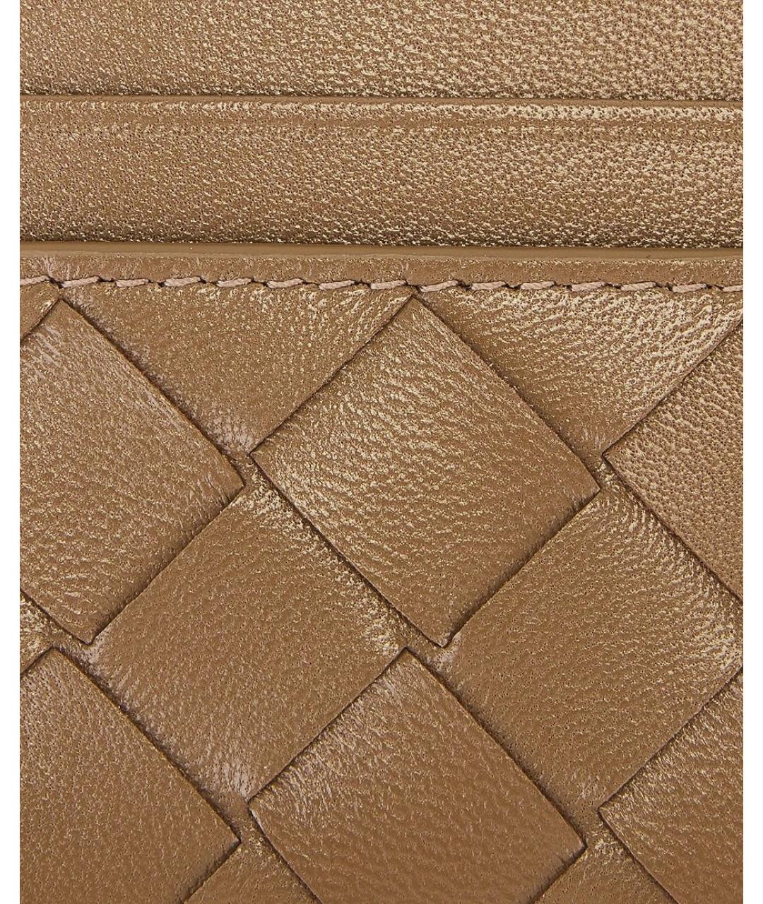 BOTTEGA VENETA Коричневый кожаный кардхолдер, фото 5
