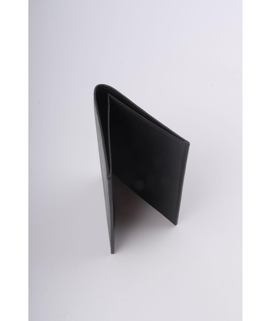 LOUIS VUITTON Черный кожаный кошелек, фото 6