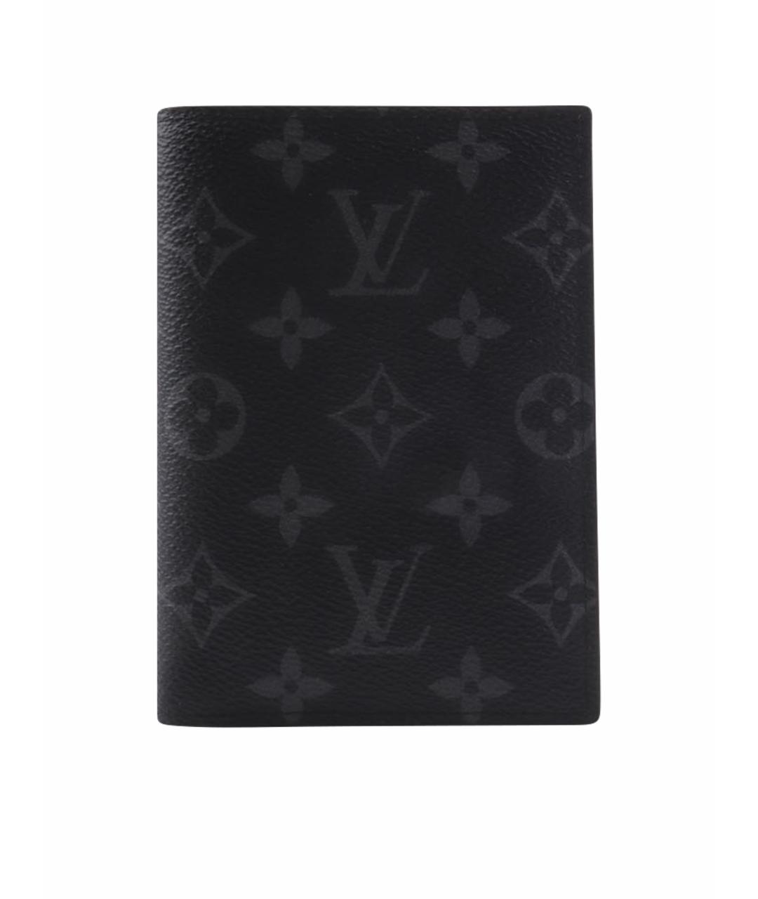 LOUIS VUITTON Черный кожаный кошелек, фото 1
