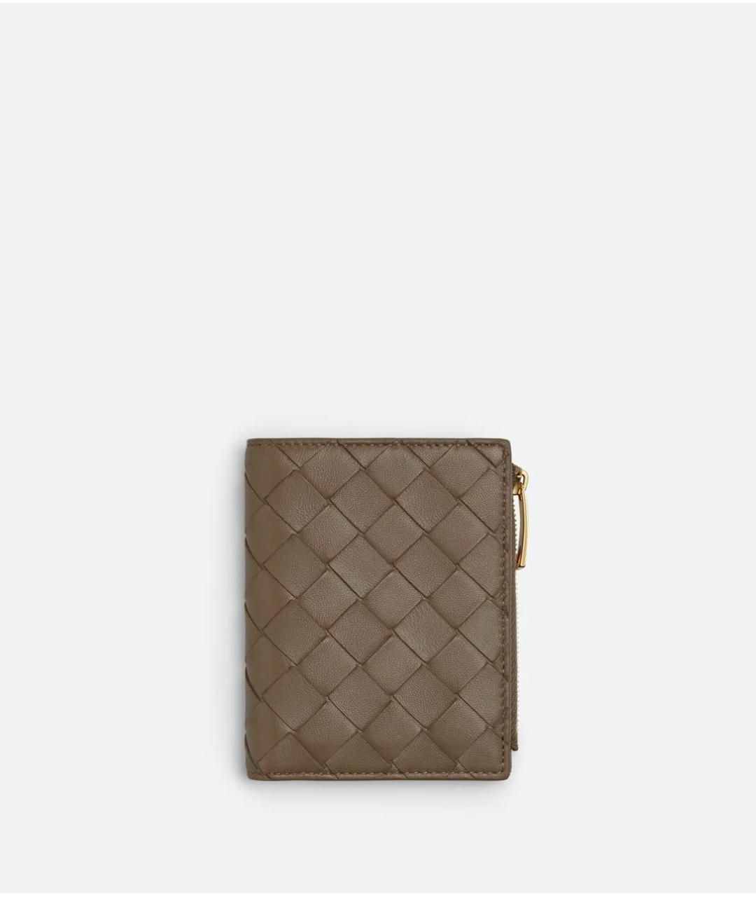 BOTTEGA VENETA Коричневый кожаный кошелек, фото 5