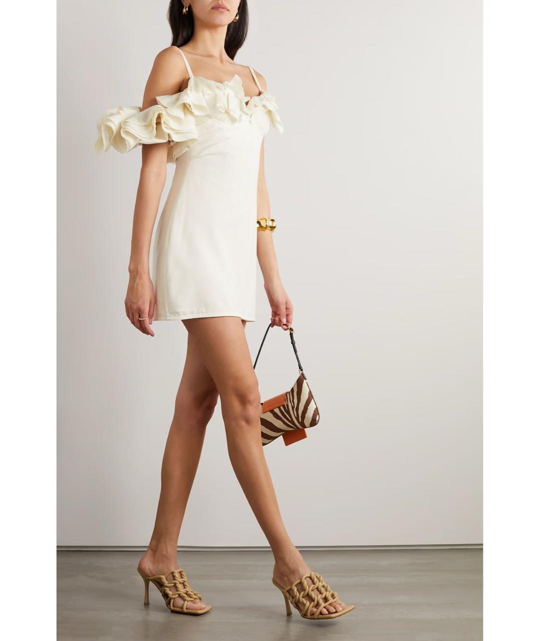 JACQUEMUS Бежевое коктейльное платье, фото 3