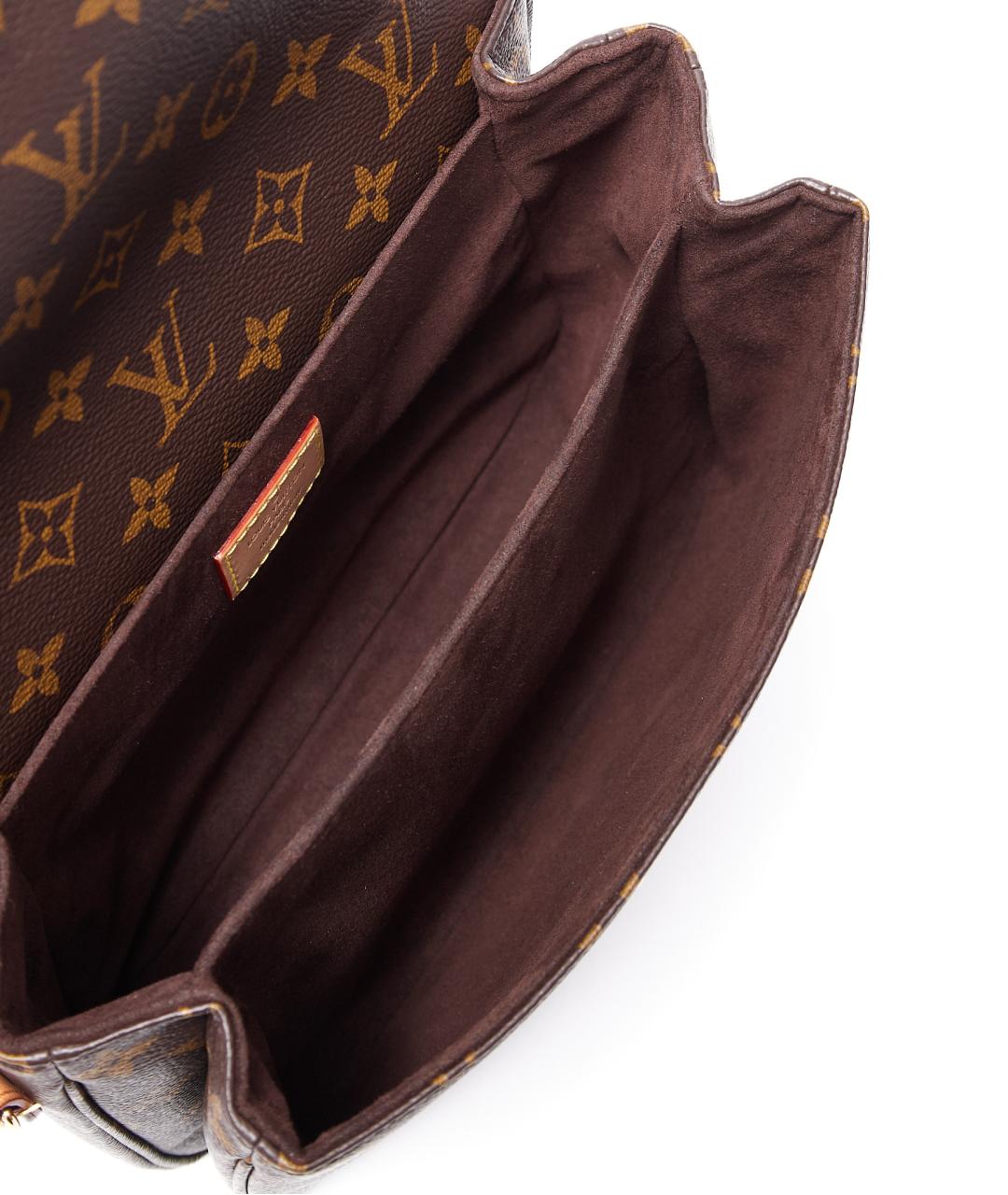 LOUIS VUITTON Коричневая пелетеная сумка через плечо, фото 8