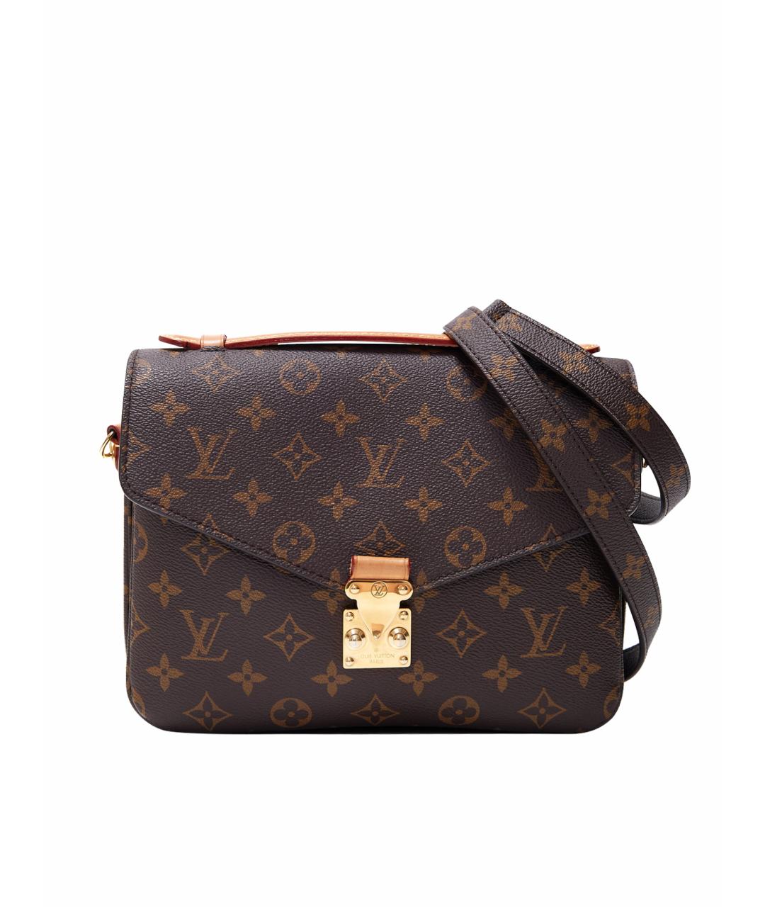 LOUIS VUITTON Коричневая пелетеная сумка через плечо, фото 1