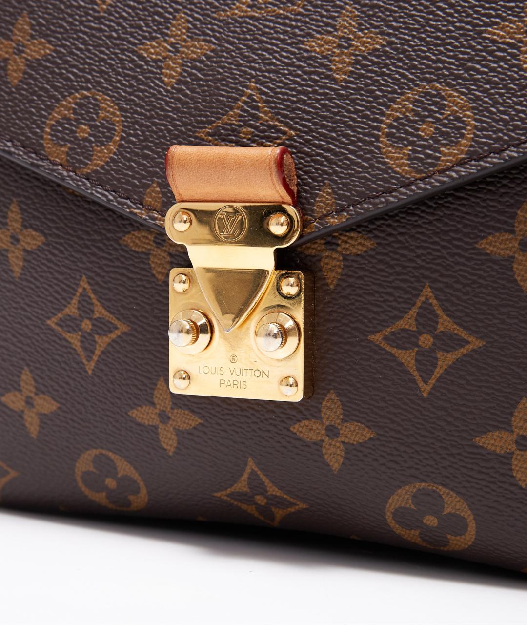 LOUIS VUITTON Коричневая пелетеная сумка через плечо, фото 4