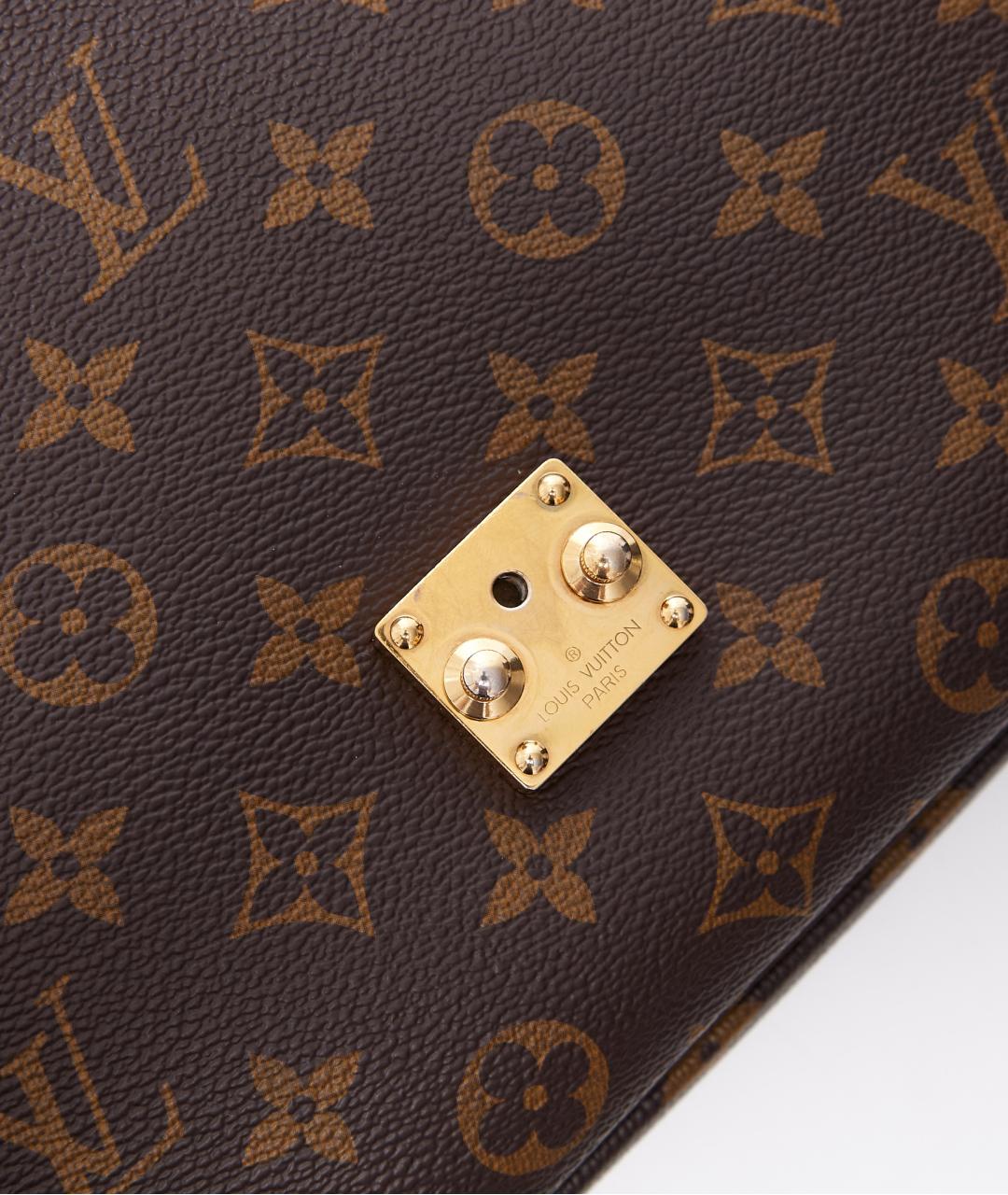 LOUIS VUITTON Коричневая пелетеная сумка через плечо, фото 5