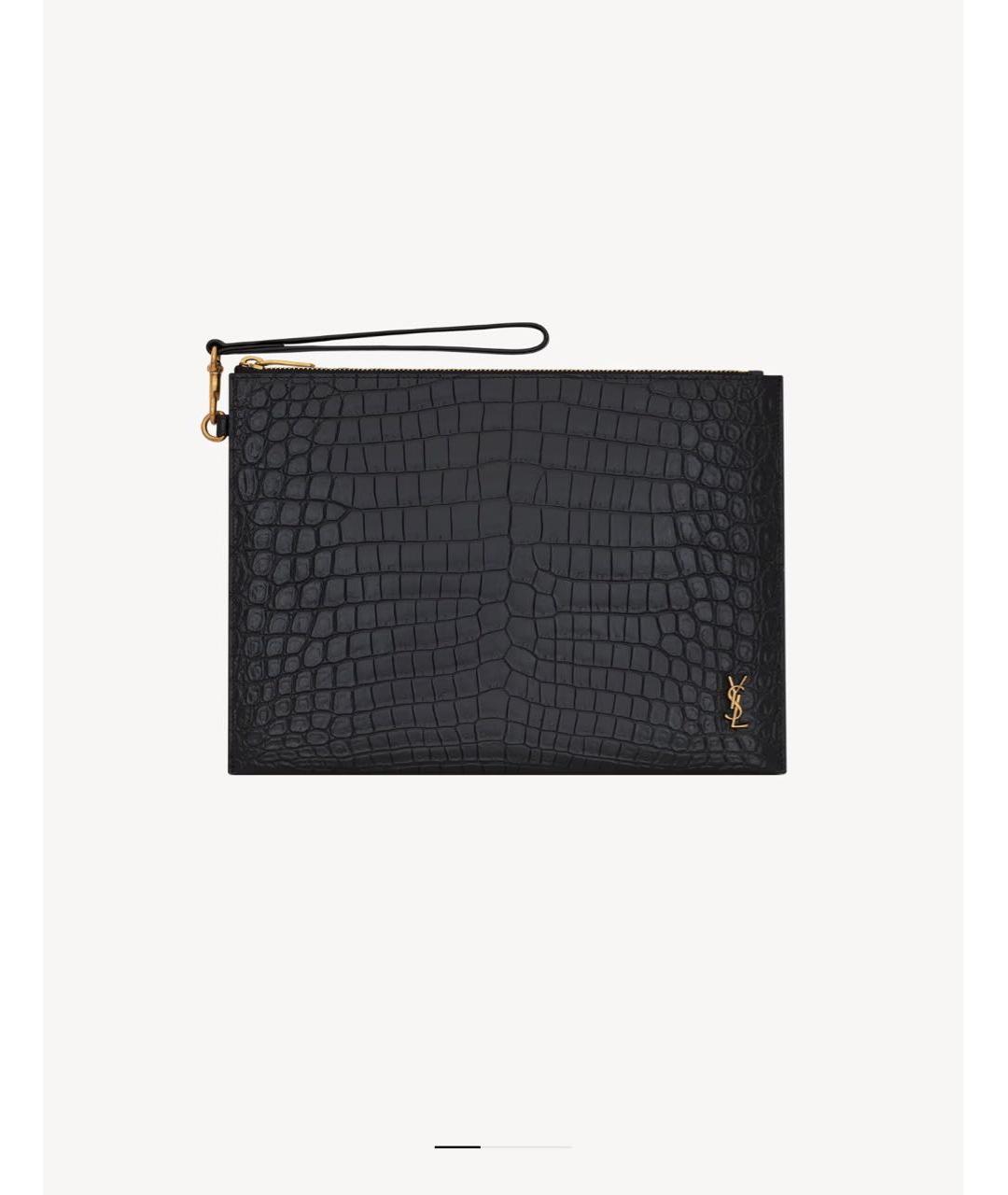 SAINT LAURENT Черная папка для документов из искусственной кожи, фото 8