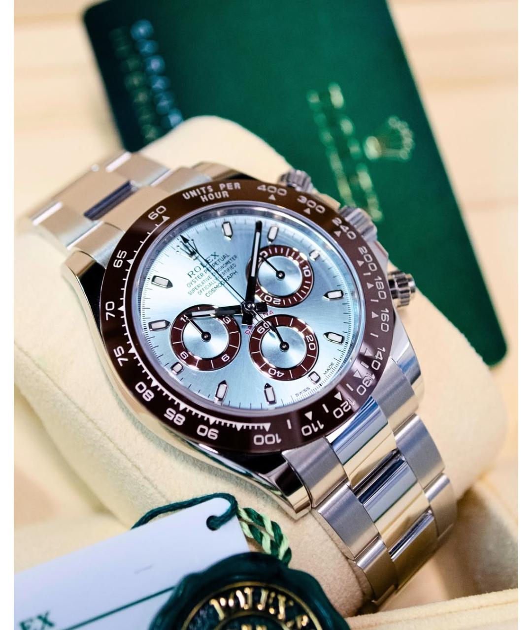 ROLEX Синие платиновые часы, фото 2