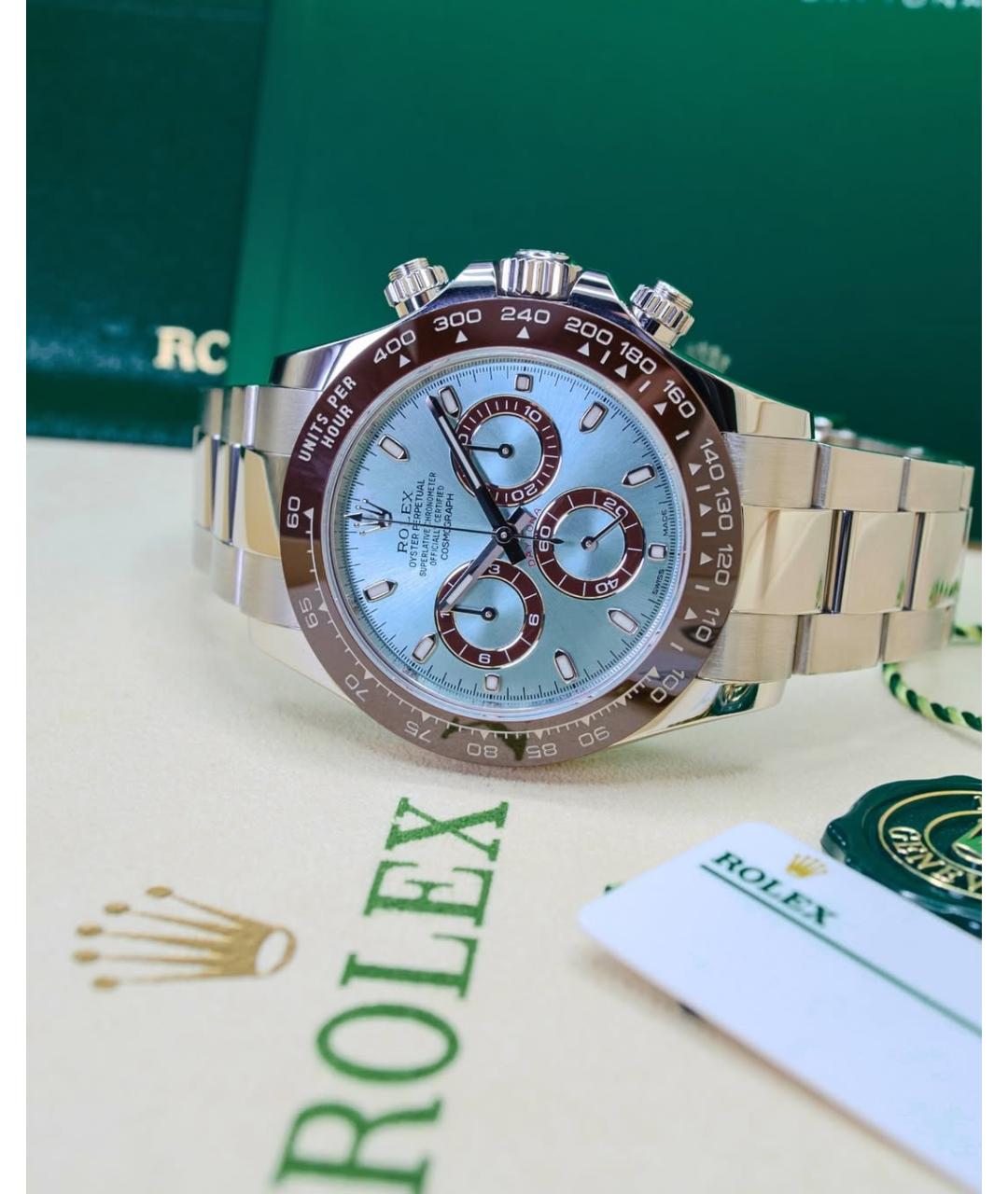 ROLEX Синие платиновые часы, фото 4