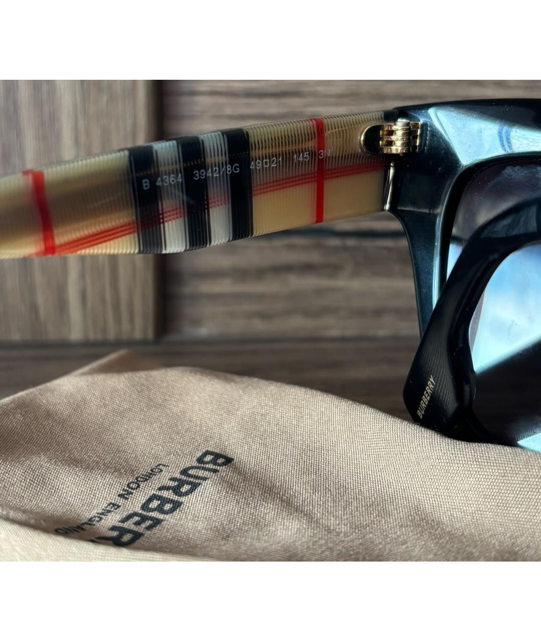 BURBERRY Черные солнцезащитные очки, фото 5