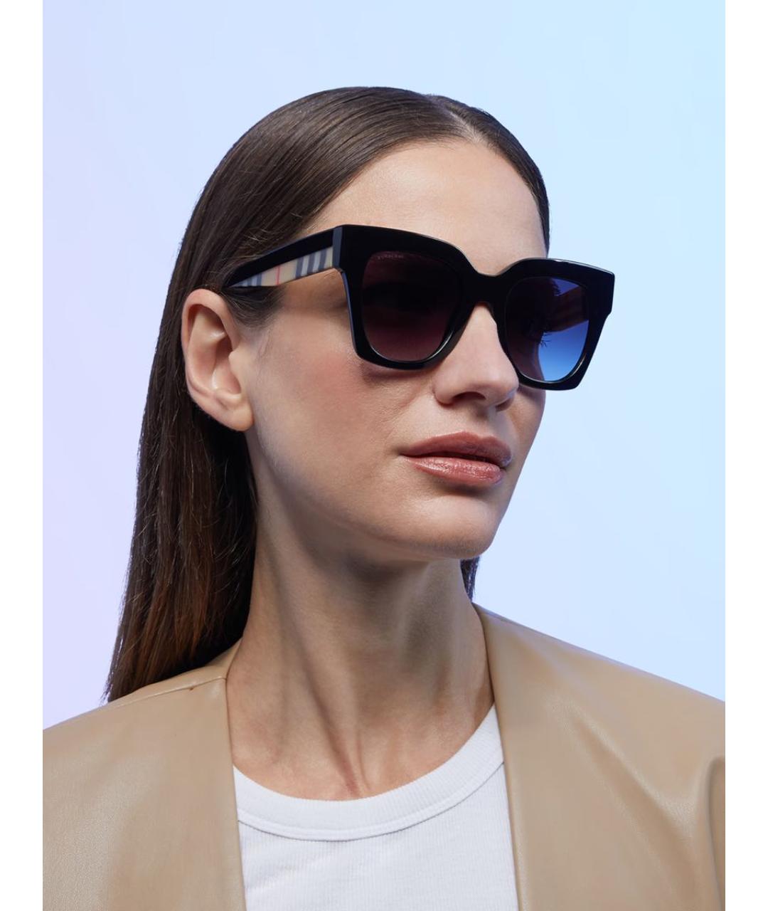 BURBERRY Черные солнцезащитные очки, фото 7