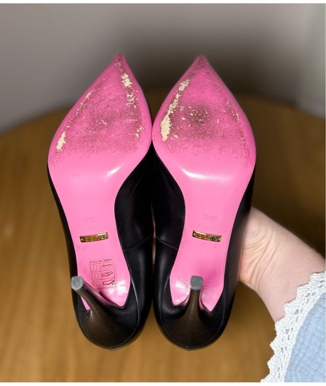 GUCCI Черные кожаные туфли, фото 5