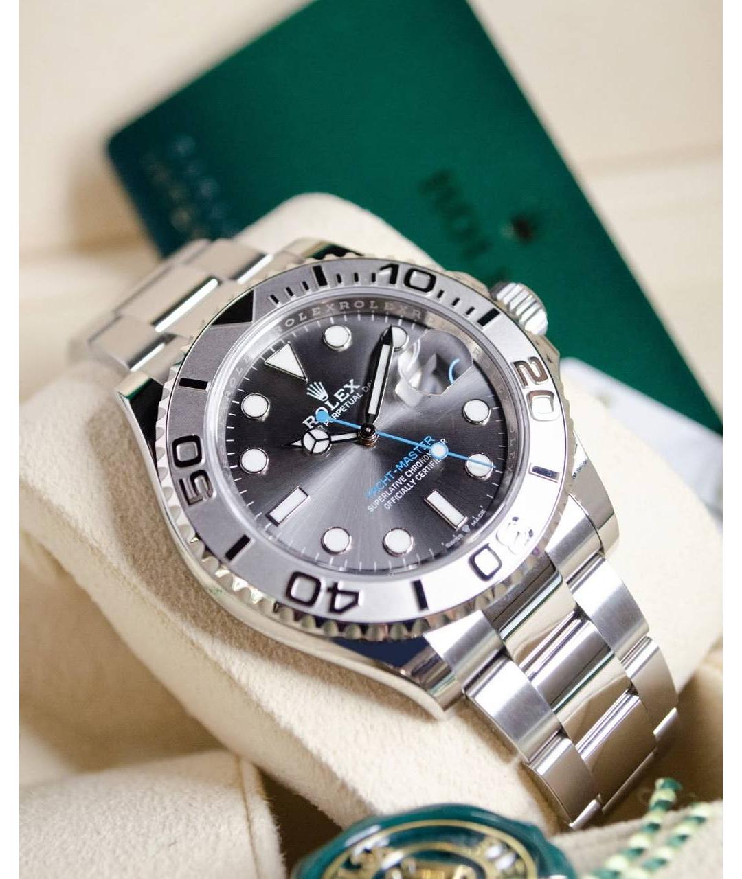ROLEX Серые платиновые часы, фото 2