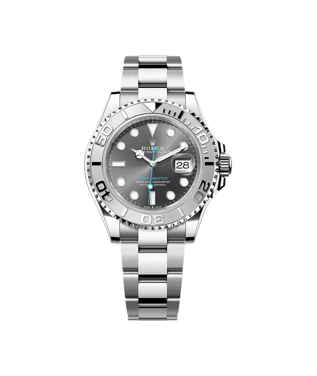 ROLEX Серые платиновые часы, фото 1