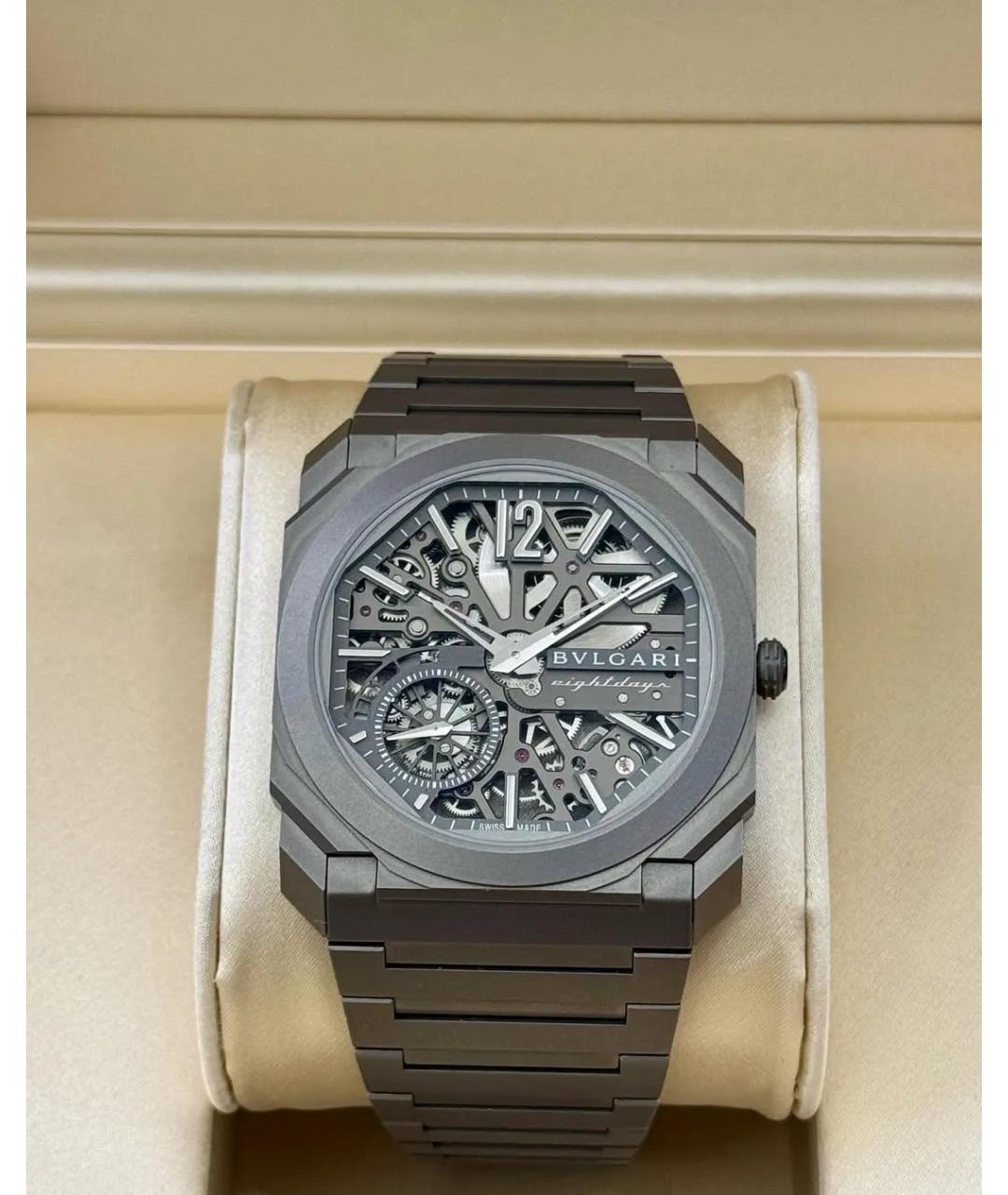 BVLGARI Серые часы, фото 5
