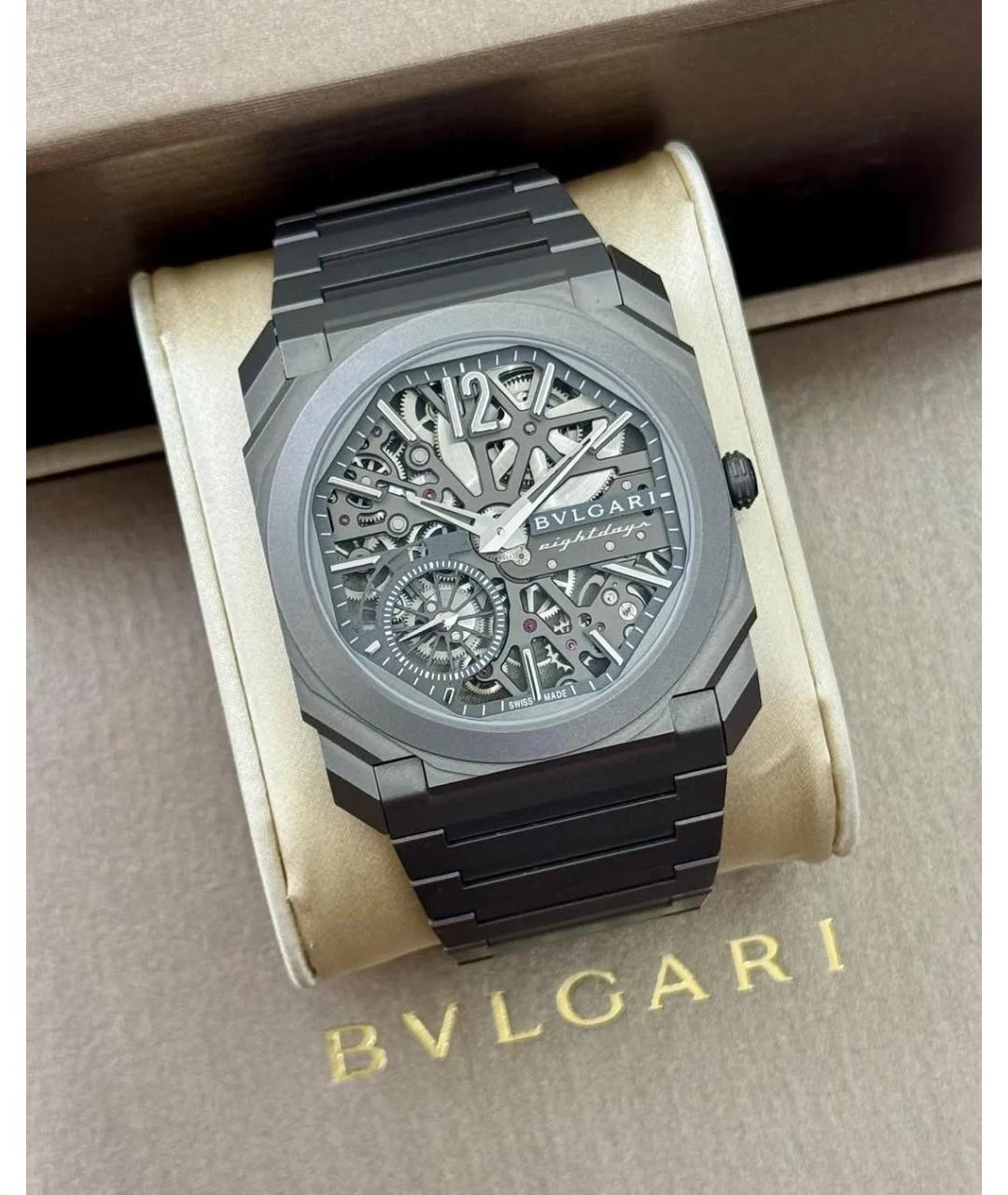 BVLGARI Серые часы, фото 2