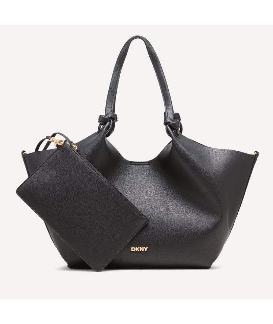 DKNY Черная сумка тоут из искусственной кожи, фото 6