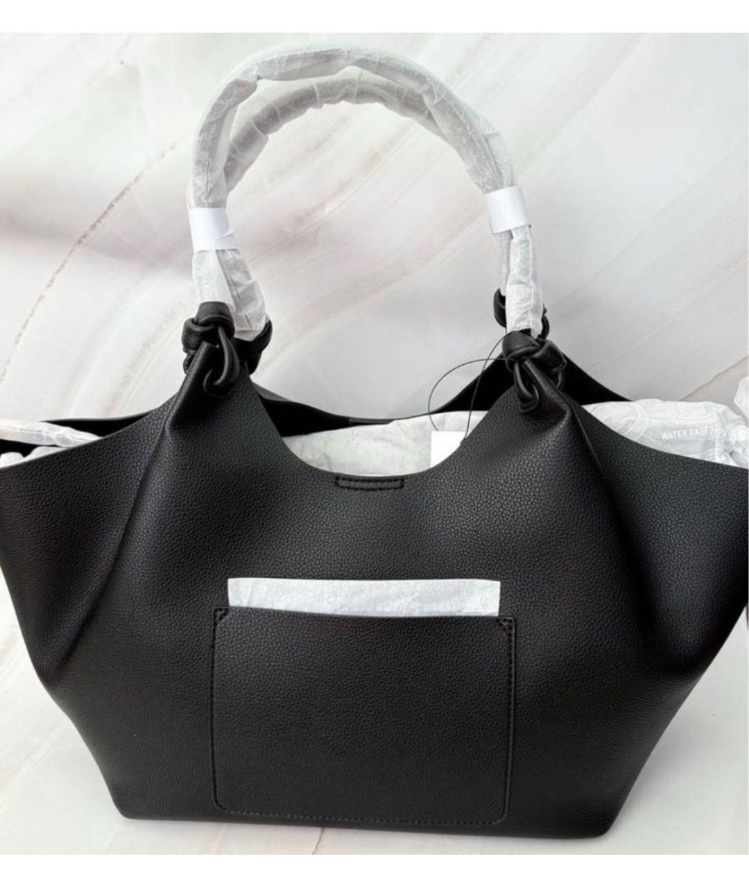 DKNY Черная сумка тоут из искусственной кожи, фото 5