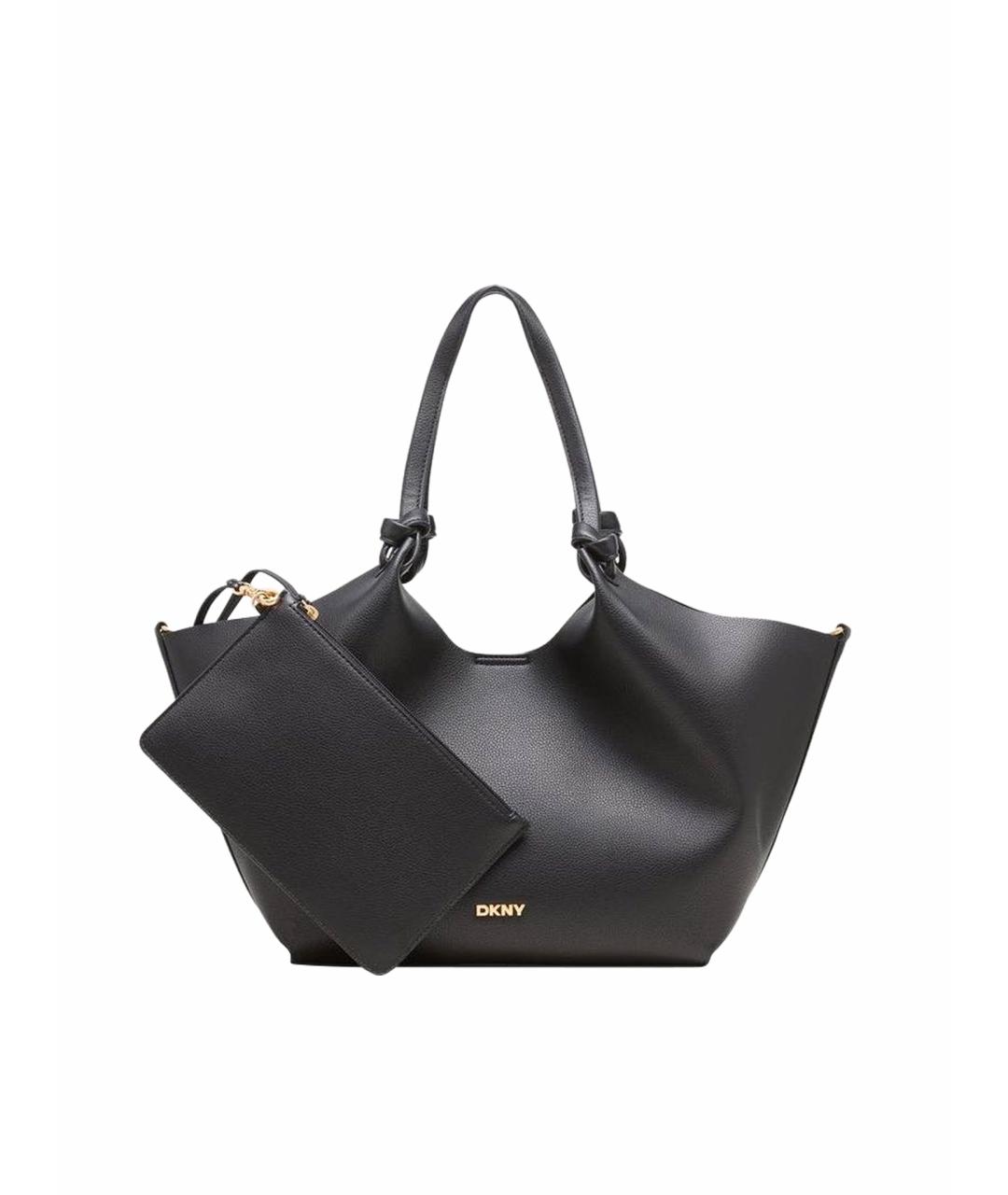 DKNY Черная сумка тоут из искусственной кожи, фото 1