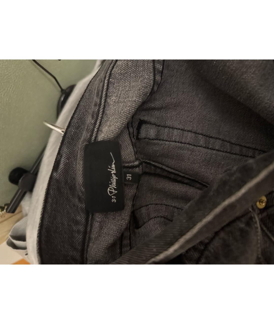 3.1 PHILLIP LIM Серые хлопковые джинсы скинни, фото 3