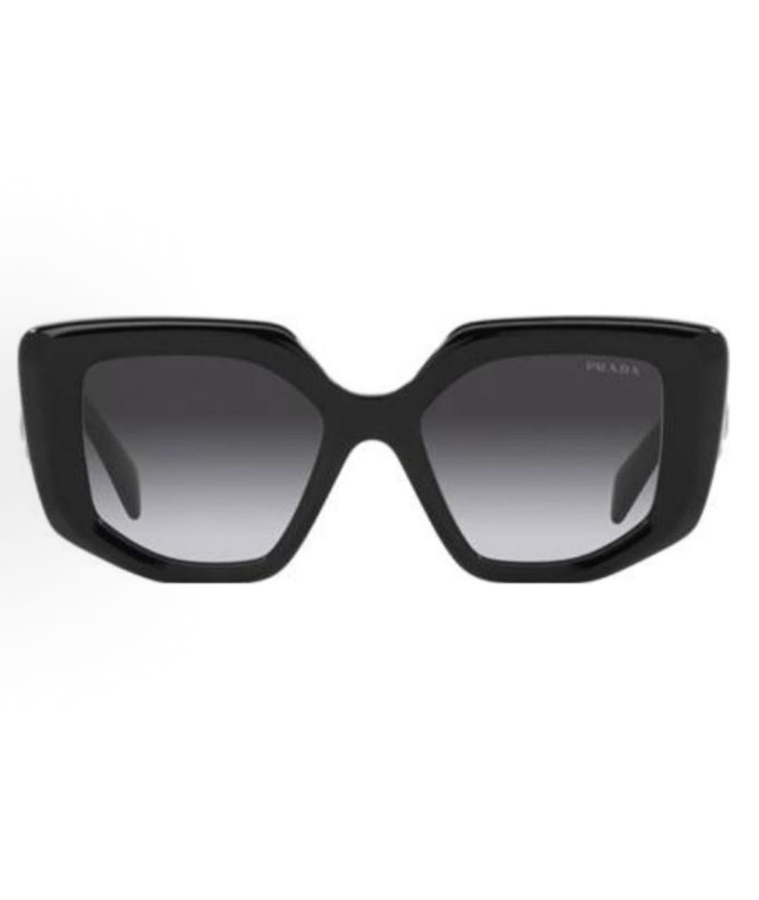 PRADA Черные пластиковые солнцезащитные очки, фото 2