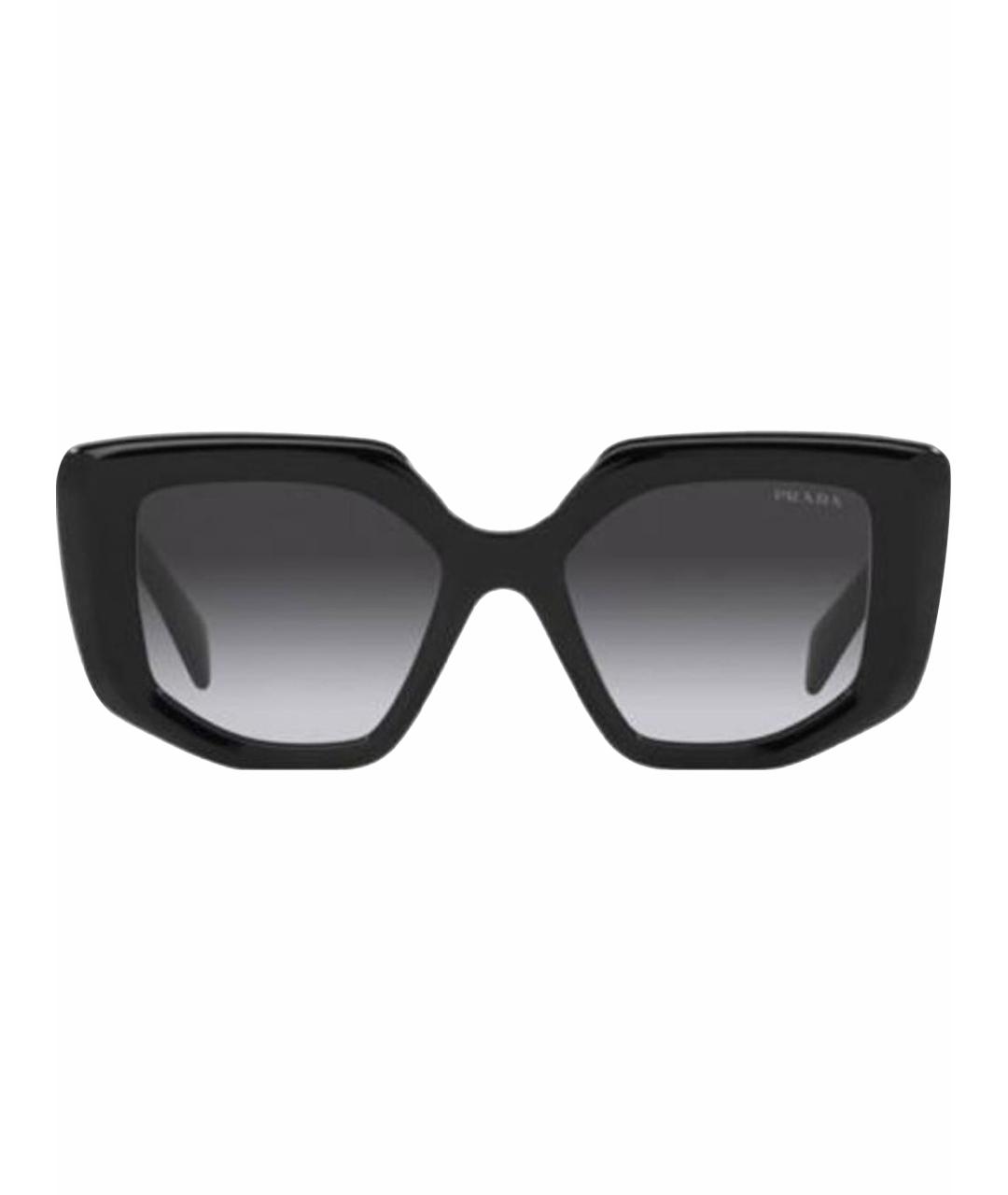 PRADA Черные пластиковые солнцезащитные очки, фото 1