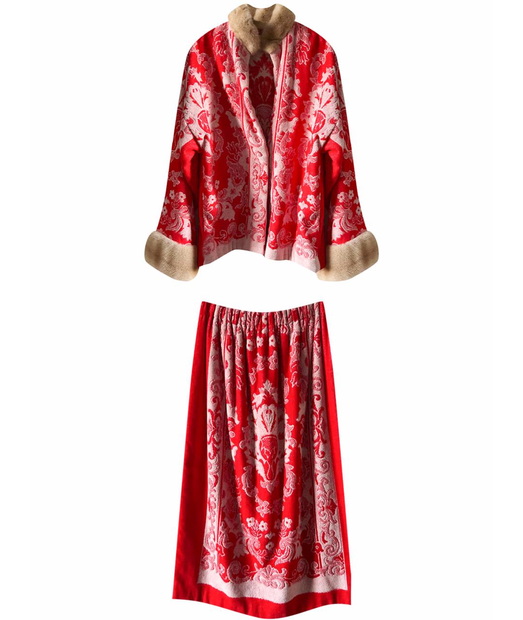 GUCCI Красный хлопковый костюм с юбками, фото 1