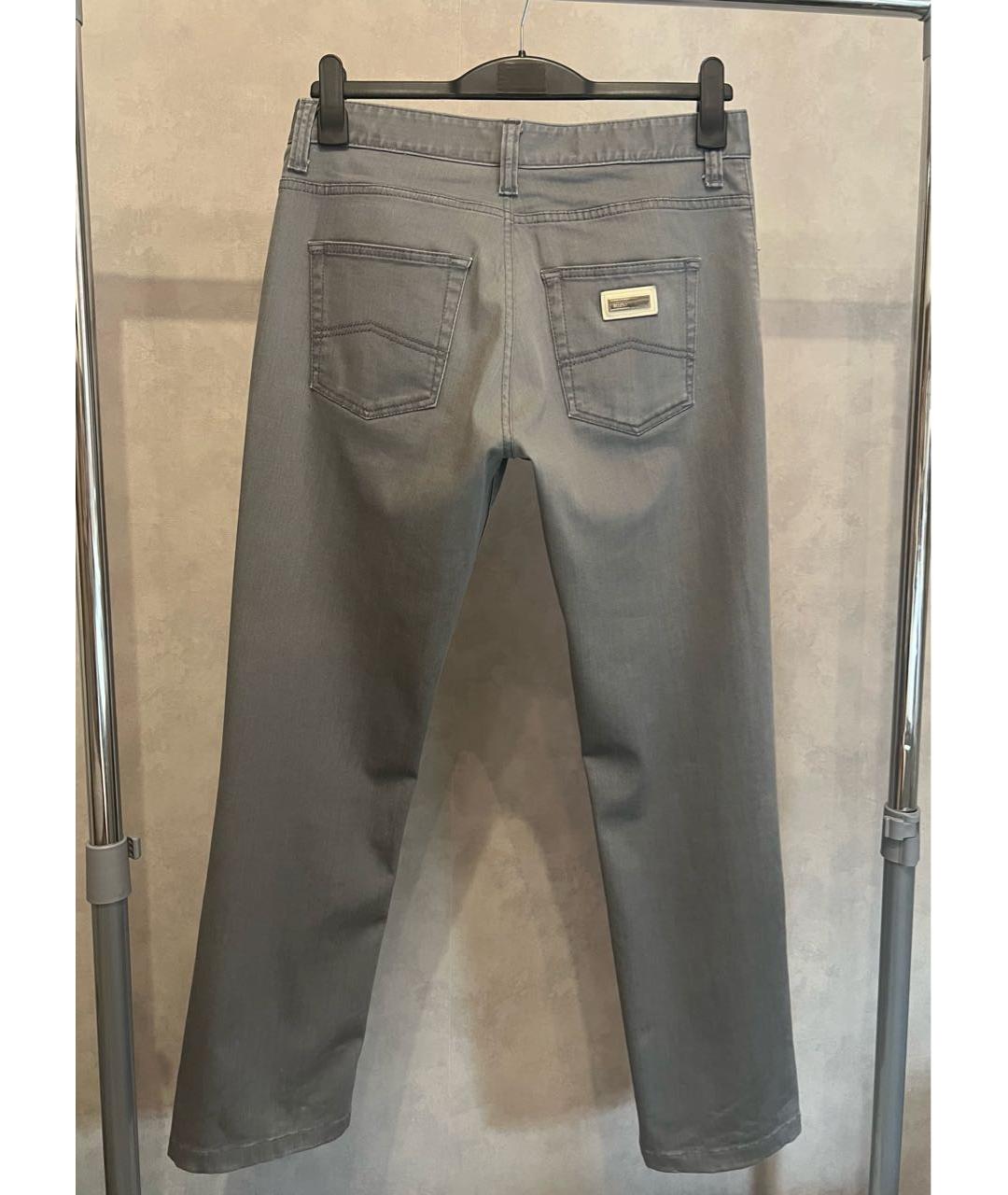 ARMANI COLLEZIONI Серые хлопковые прямые джинсы, фото 2
