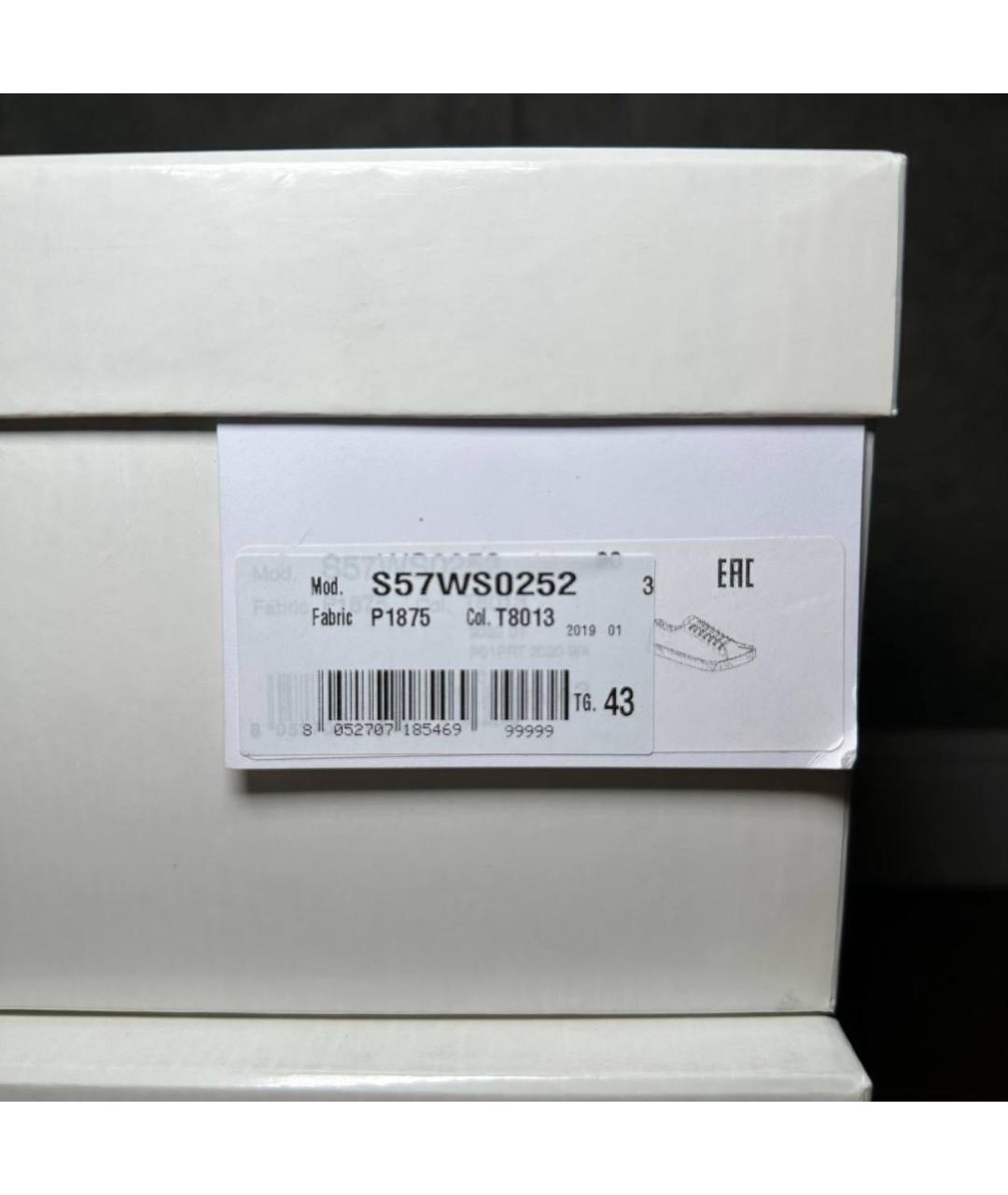 MAISON MARGIELA Черные текстильные низкие кроссовки / кеды, фото 6