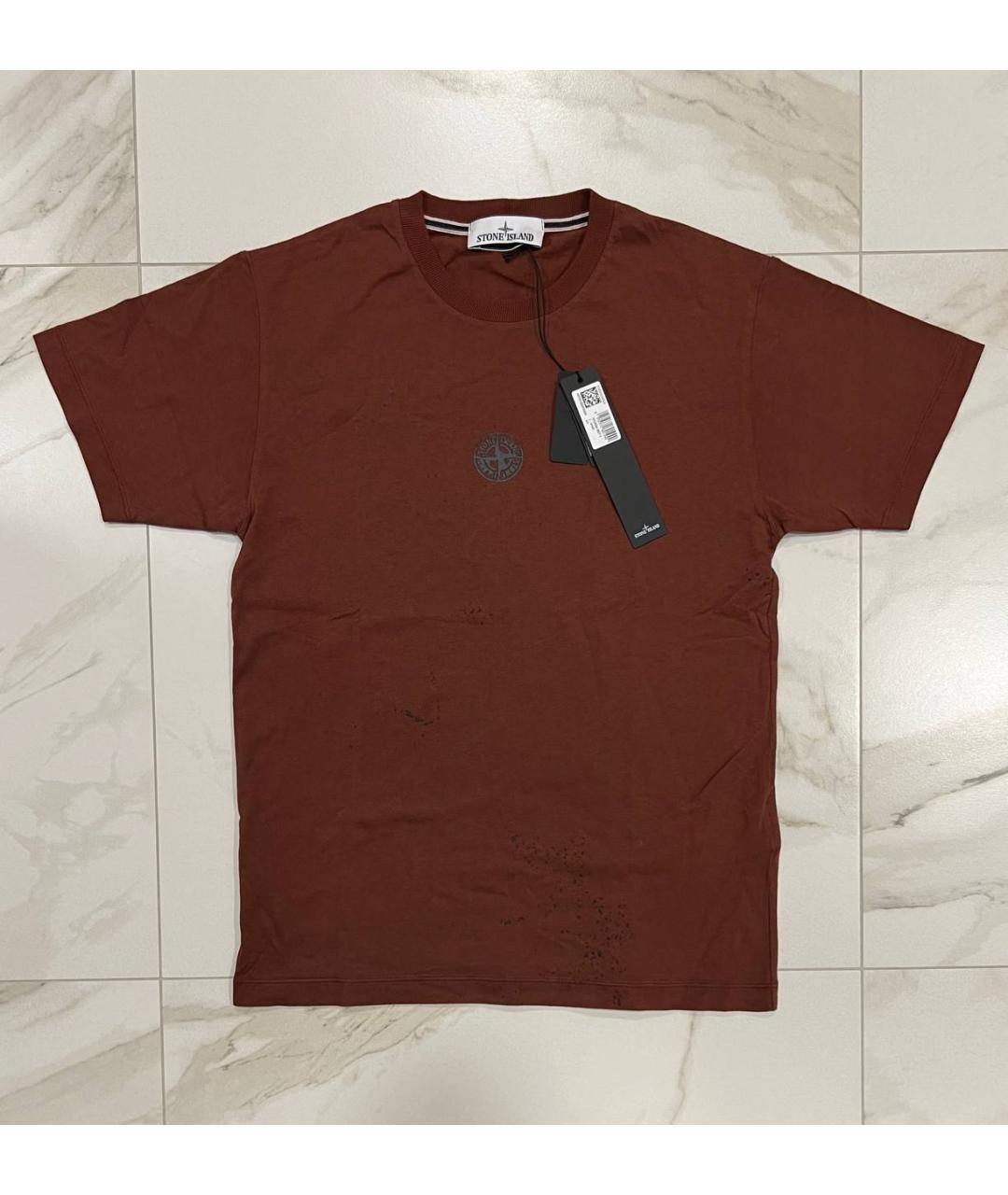 STONE ISLAND Бордовая футболка, фото 7