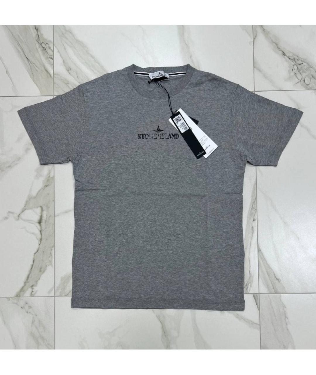 STONE ISLAND Серая футболка, фото 7