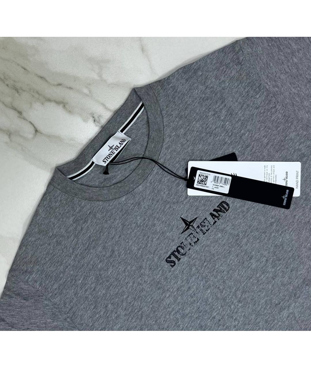 STONE ISLAND Серая футболка, фото 2