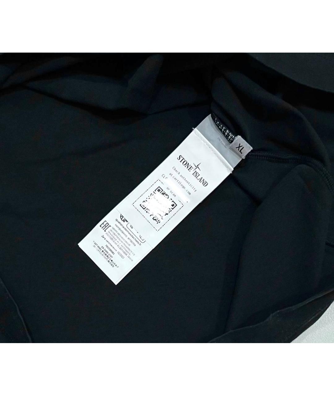 STONE ISLAND Черная футболка, фото 3
