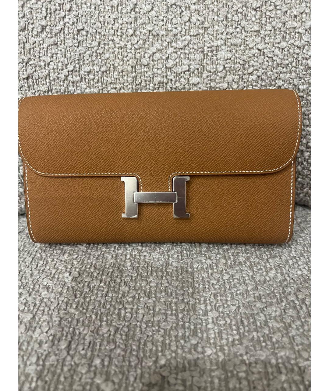 HERMES BEAUTY Коричневая кожаная сумка через плечо, фото 4