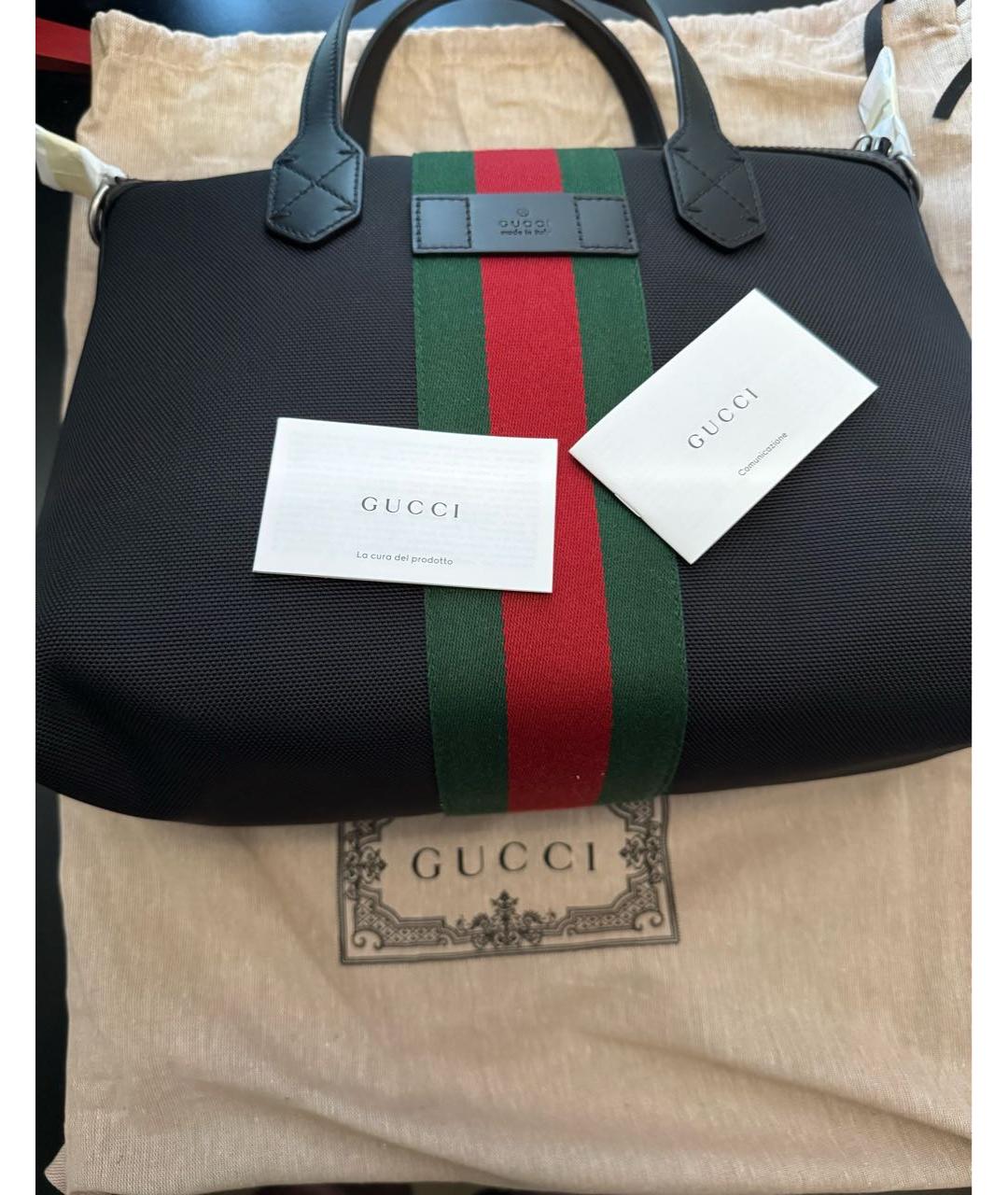 GUCCI Черная сумка тоут, фото 3