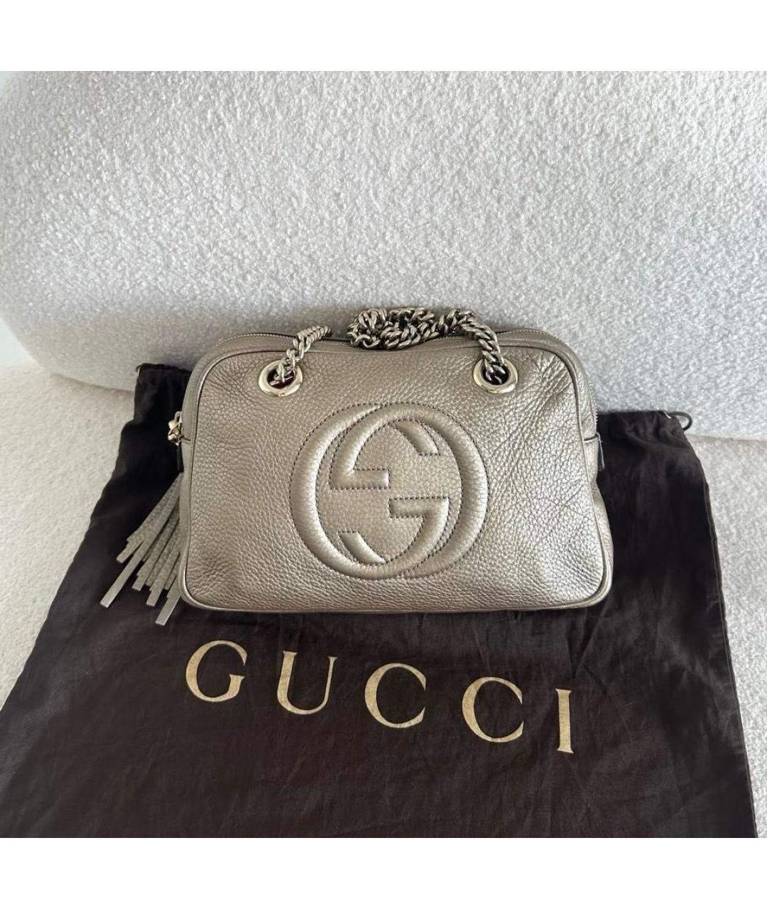 GUCCI Кожаная сумка через плечо, фото 9
