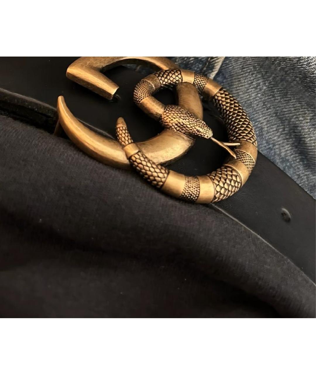 GUCCI Черный ремень, фото 4