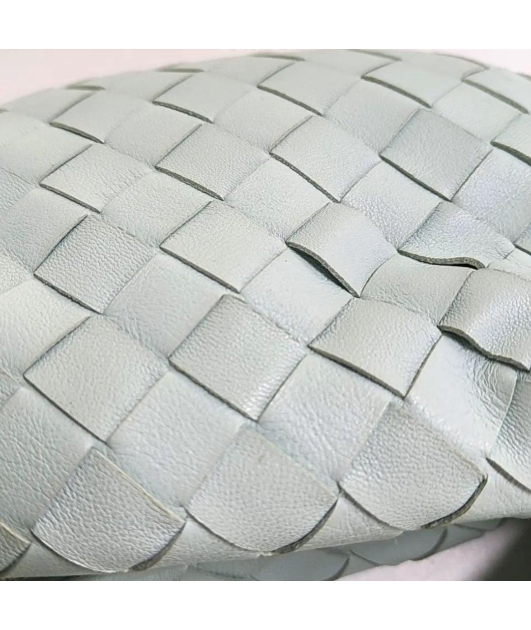 BOTTEGA VENETA Голубая кожаная сумка через плечо, фото 8