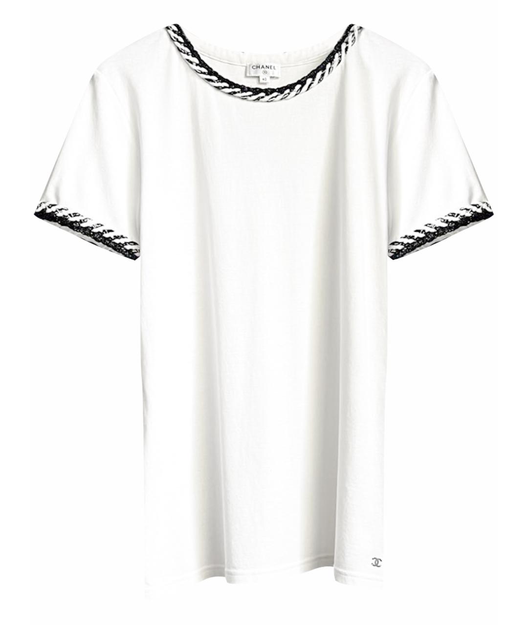 CHANEL Белая хлопковая футболка, фото 1