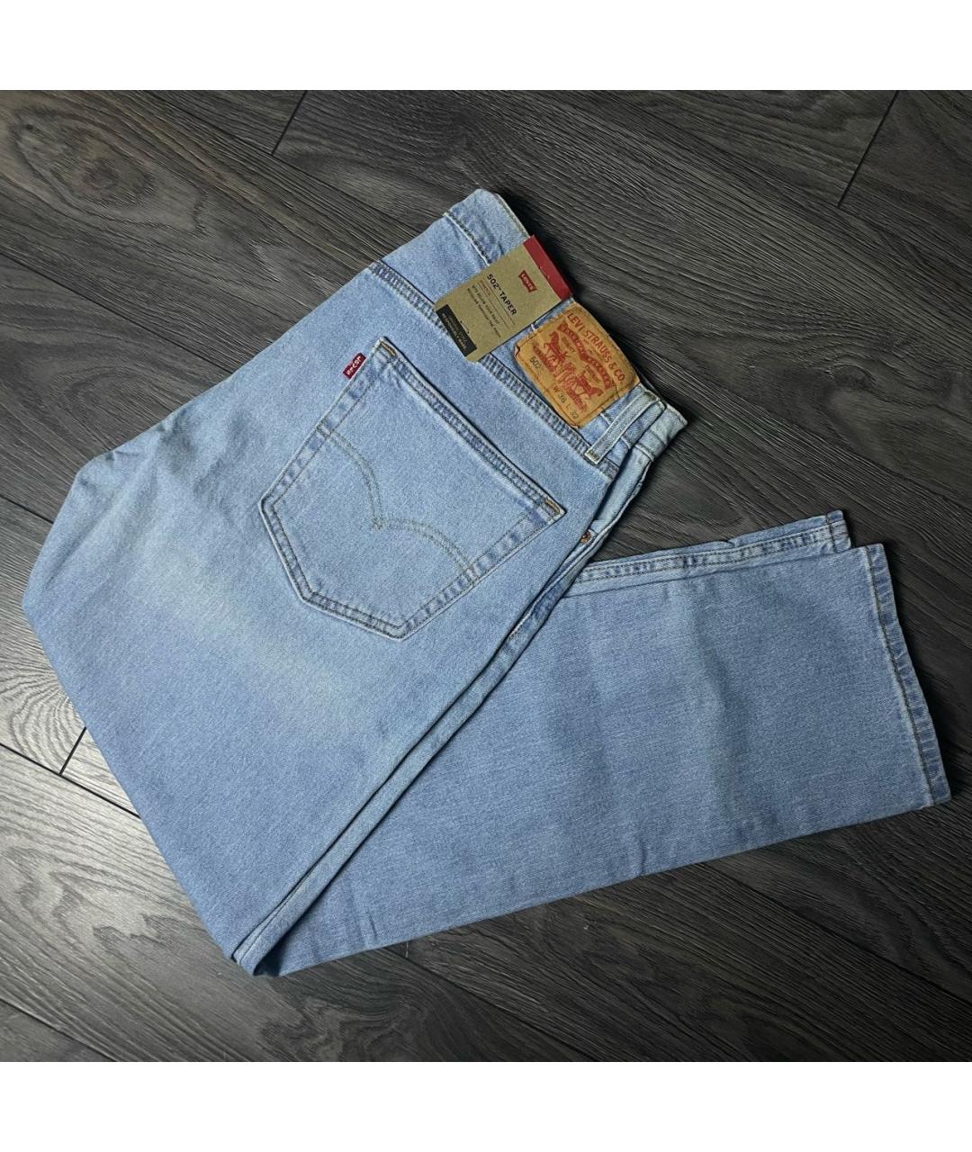LEVI'S Голубые хлопковые прямые джинсы, фото 9